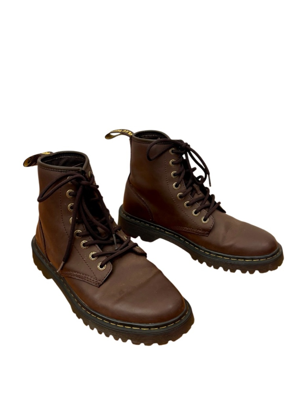 Dr. Martens Awley Brown Leather 8 Hole Boots